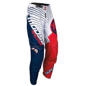 Moose Racing Qualifier Pants White/Red/Blue Mens SZ 44 Bike/Motocross Gear Adj